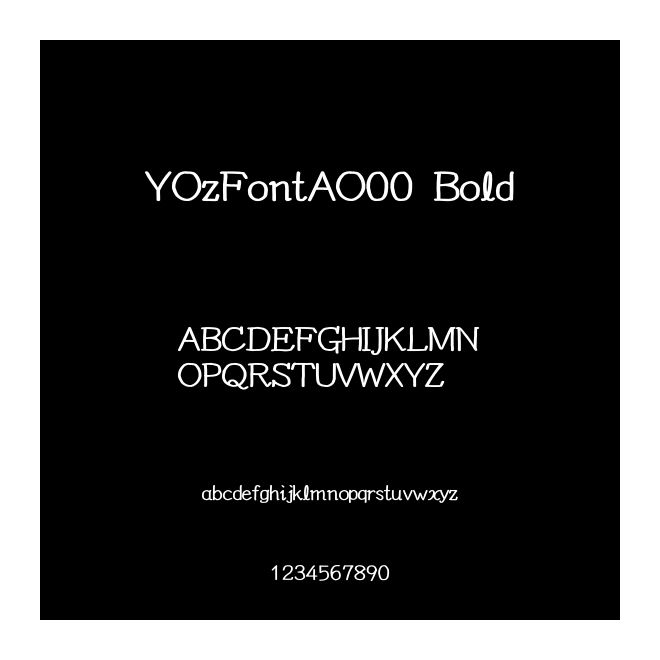 YOzFontAO00 Bold