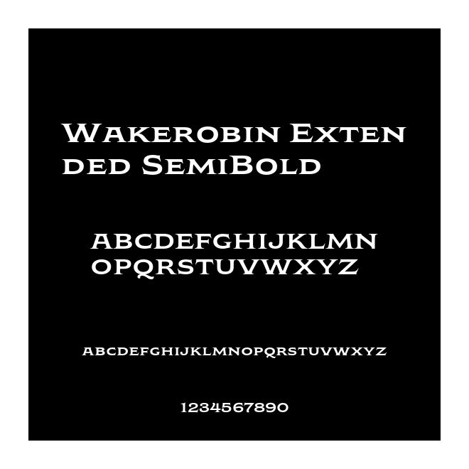 Wakerobin Extended SemiBold