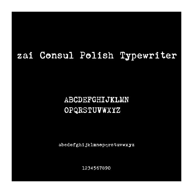 zai Consul Polish Typewriter