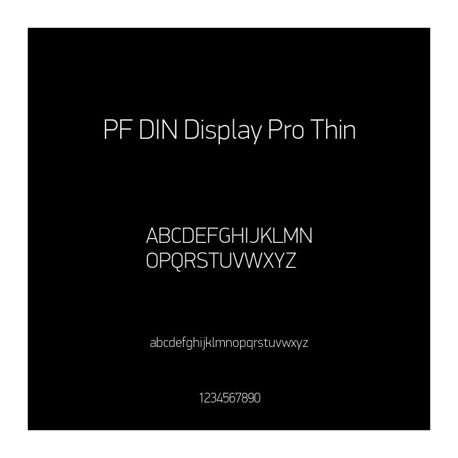 PF DIN Display Pro Thin