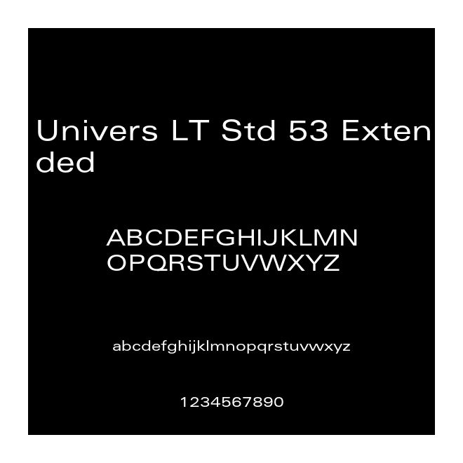 Univers LT Std 53 Extended