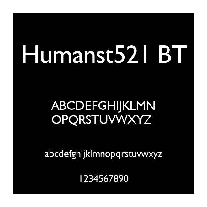 Humanst521 BT