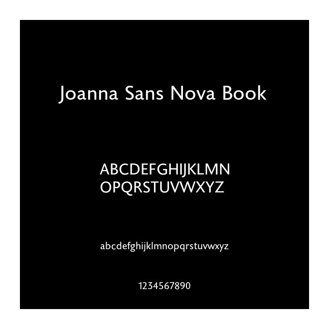 Joanna Sans Nova Book