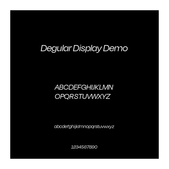 Degular Display Demo