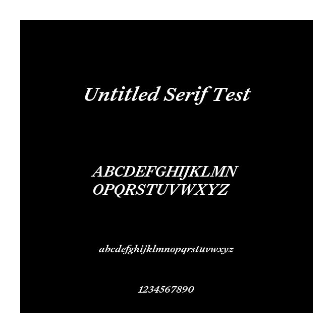 Untitled Serif Test