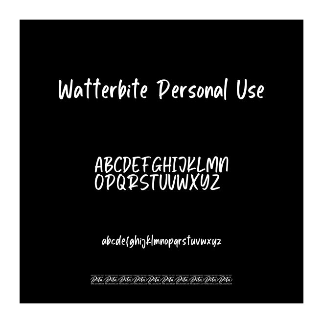Watterbite Personal Use