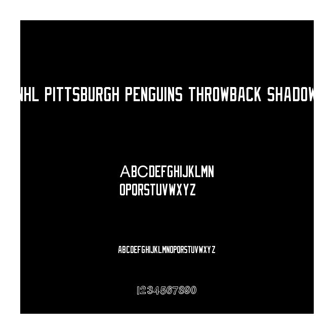 NHL Pittsburgh Penguins Throwback Shadow