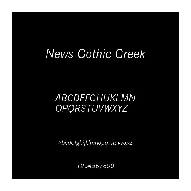 News Gothic Greek