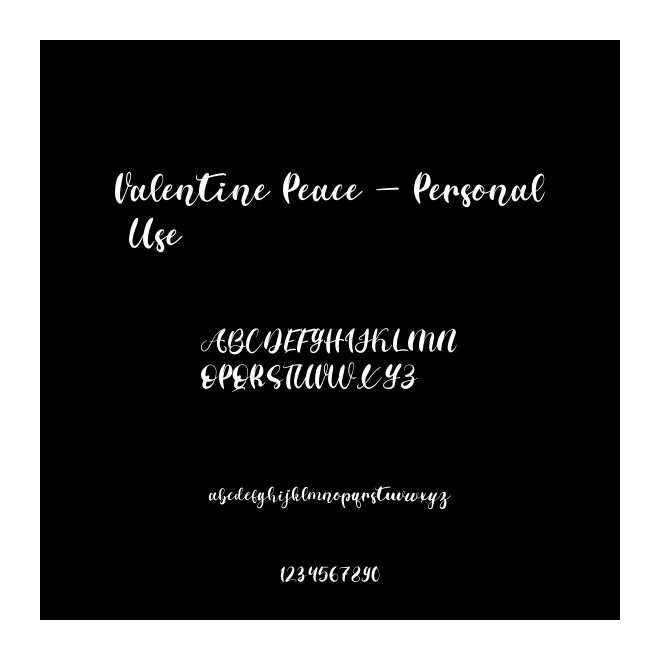 Valentine Peace - Personal Use