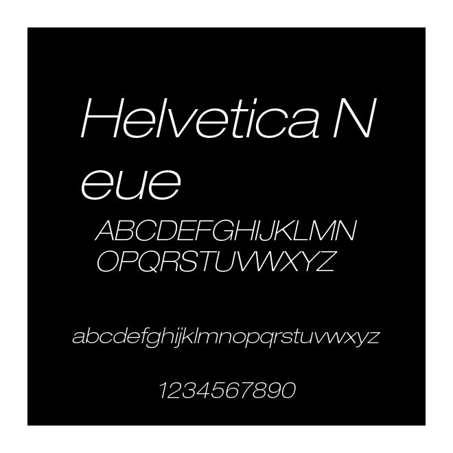 Helvetica Neue