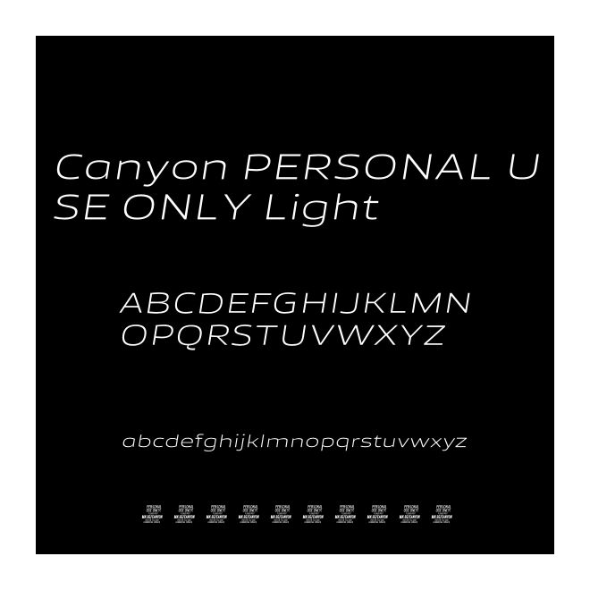 Canyon PERSONAL USE ONLY Light