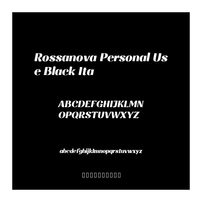 Rossanova Personal Use Black Ita