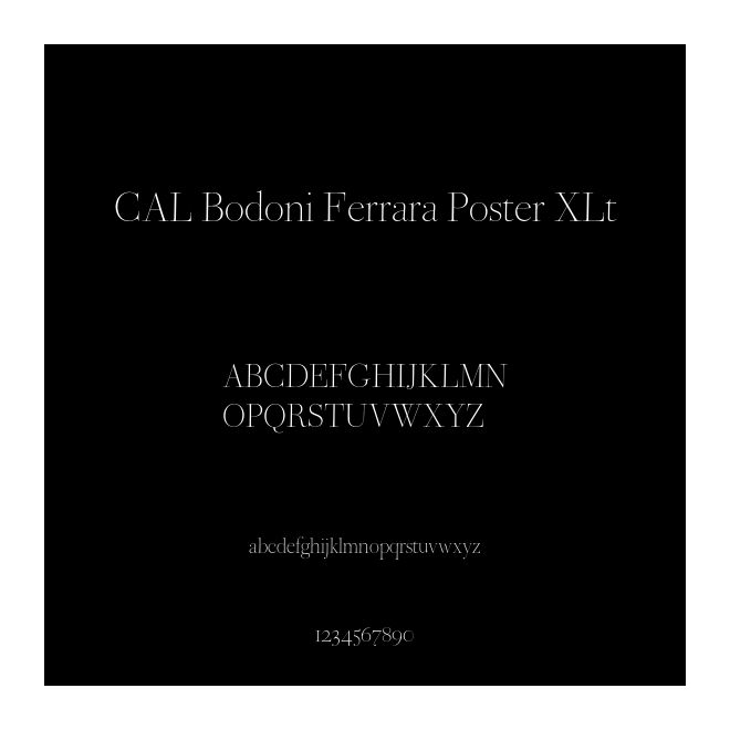 CAL Bodoni Ferrara Poster XLt