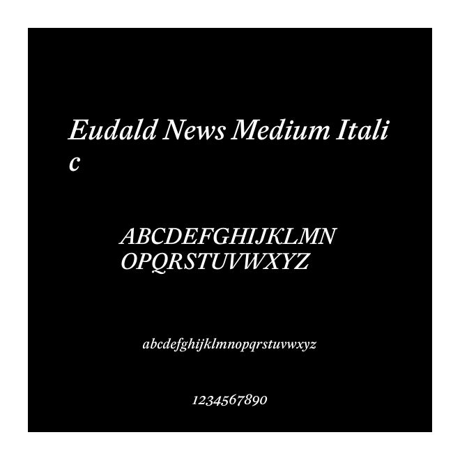 Eudald News Medium Italic