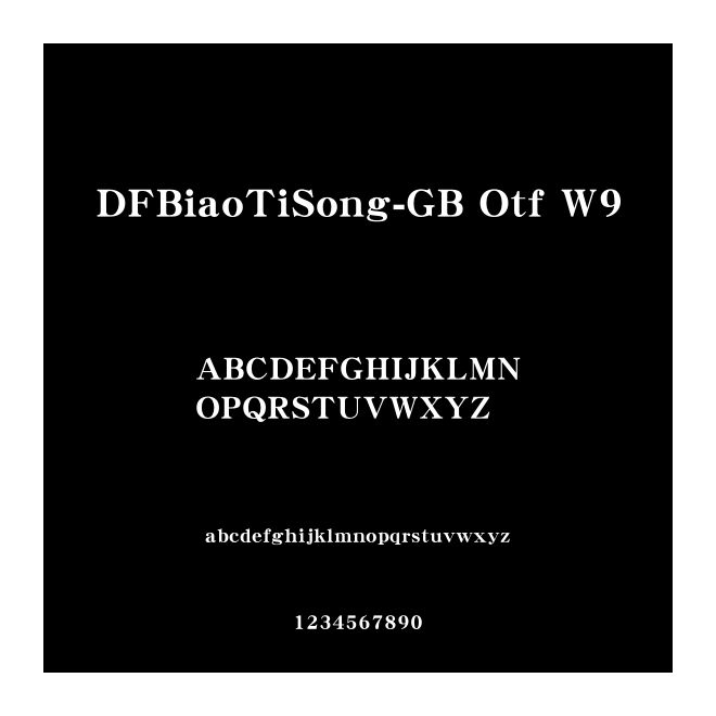 DFBiaoTiSong-GB Otf W9
