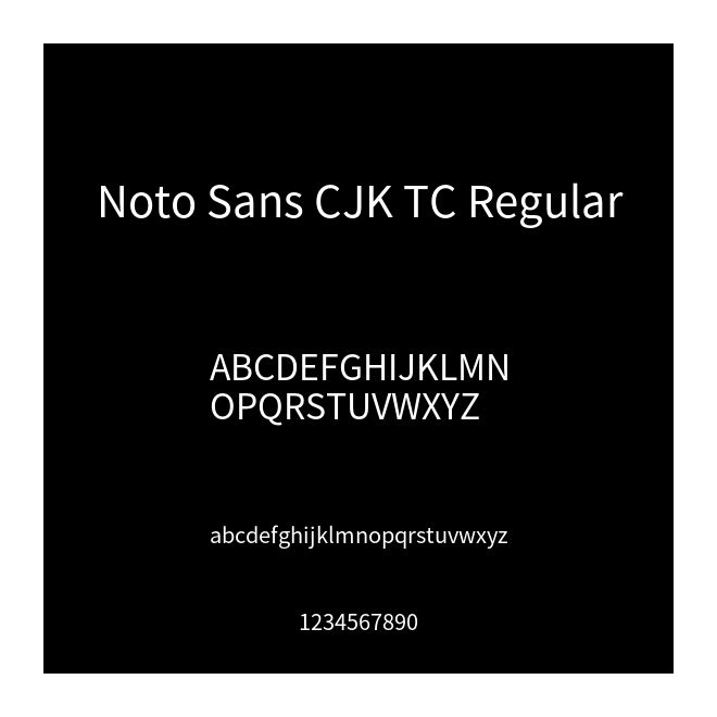 Noto Sans CJK TC Regular