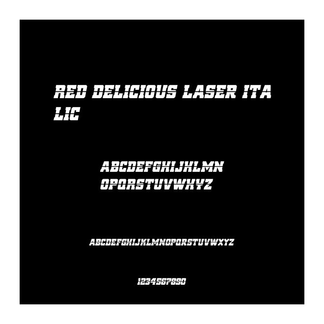 Red Delicious Laser Italic