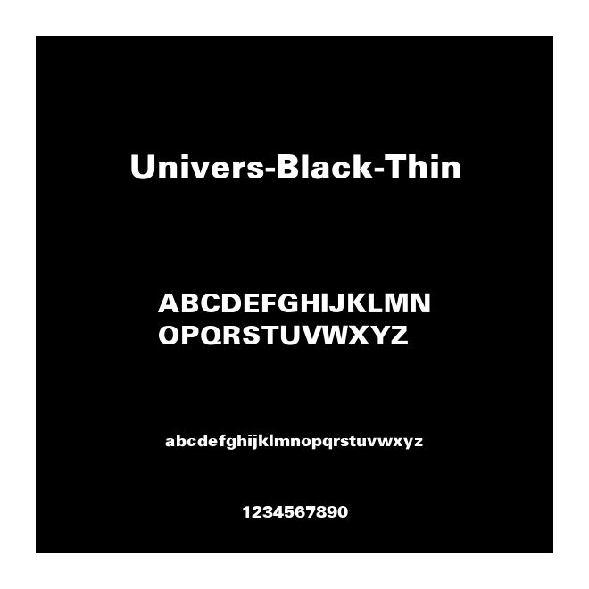 Univers-Black-Thin