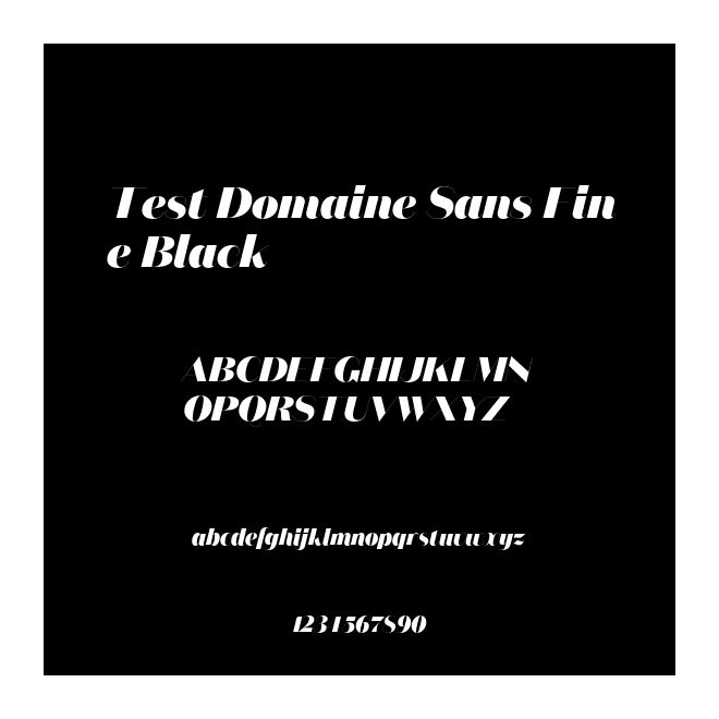 Test Domaine Sans Fine Black
