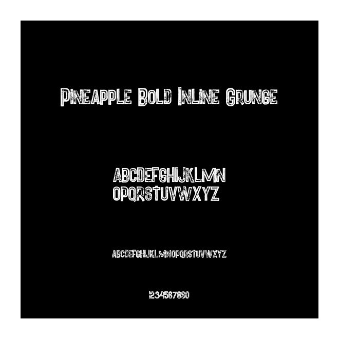 Pineapple Bold Inline Grunge