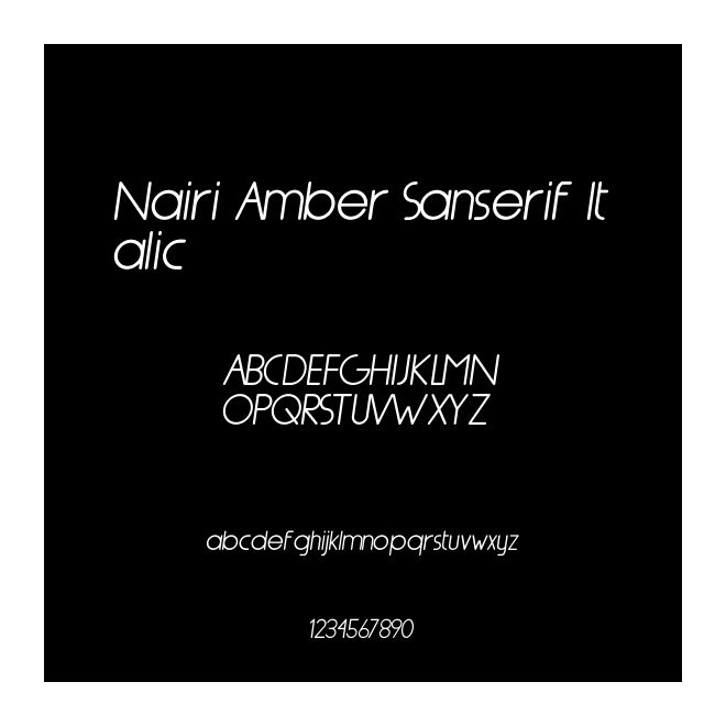 Nairi Amber Sanserif Italic