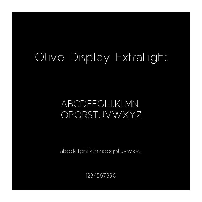 Olive Display ExtraLight