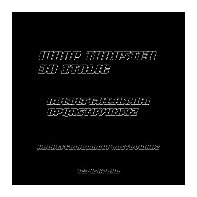 Warp Thruster 3D Italic