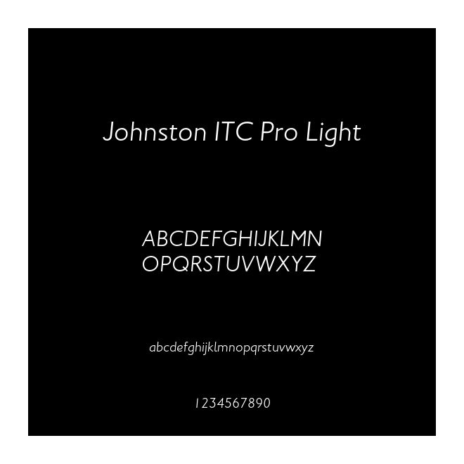 Johnston ITC Pro Light