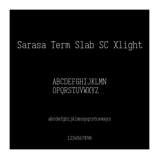 Sarasa Term Slab SC Xlight
