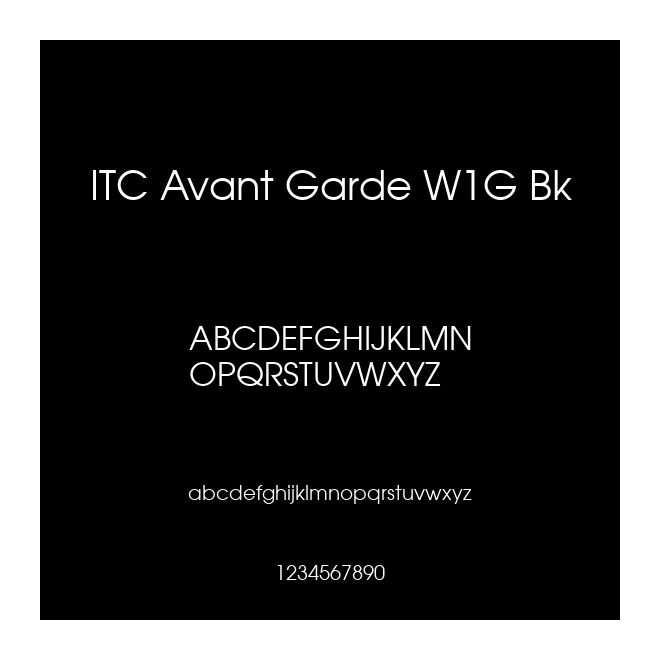 ITC Avant Garde W1G Bk