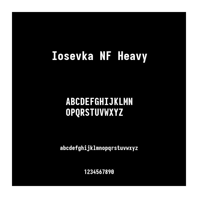 Iosevka NF Heavy