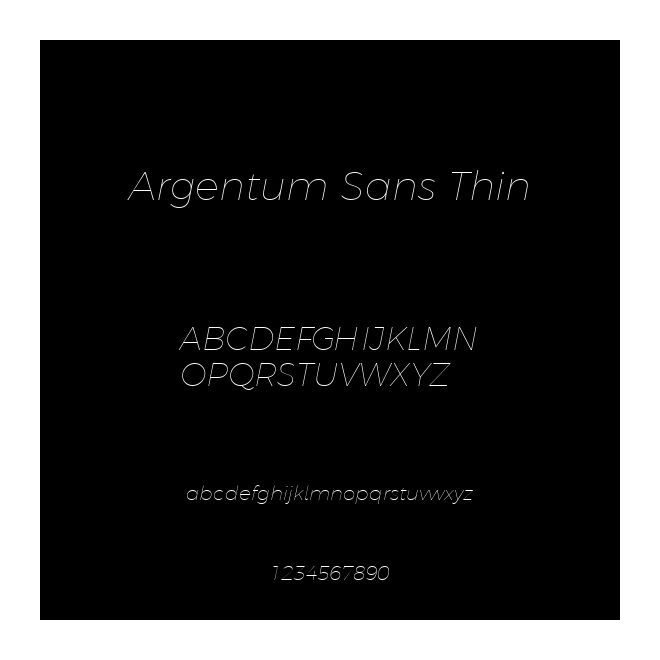 Argentum Sans Thin