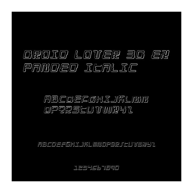 Droid Lover 3D Expanded Italic