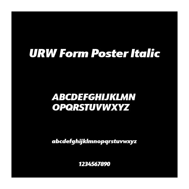 URW Form Poster Italic