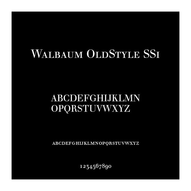 Walbaum OldStyle SSi