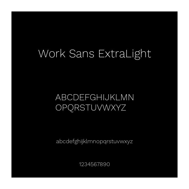 Work Sans ExtraLight