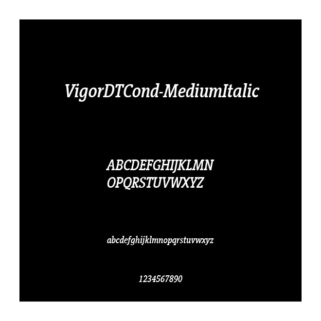 VigorDTCond-MediumItalic