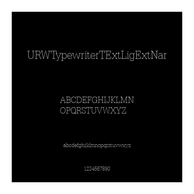 URWTypewriterTExtLigExtNar