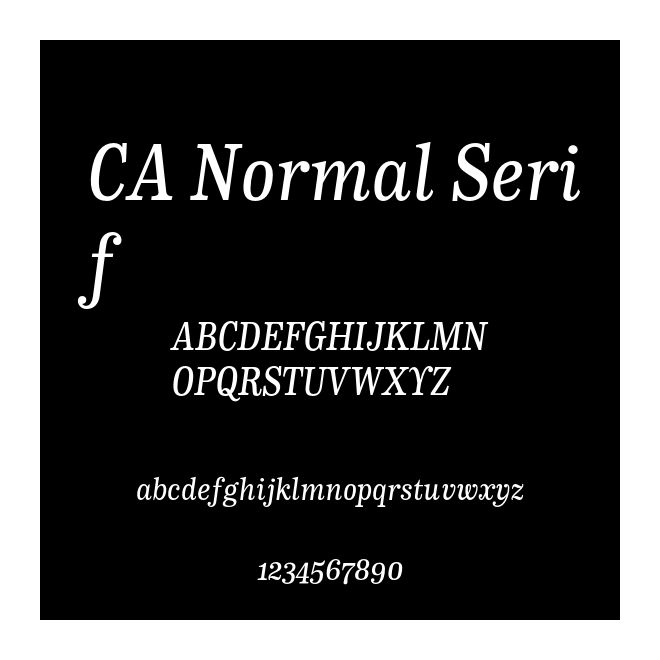 CA Normal Serif