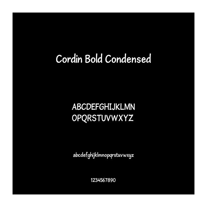 Cordin Bold Condensed