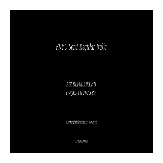 ENYO Serif Regular Italic