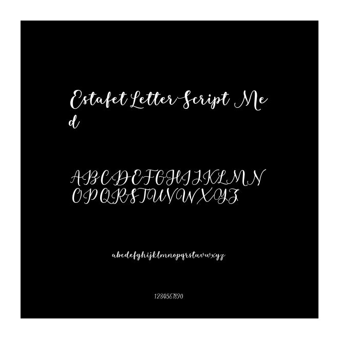 Estafet Letter Script Med