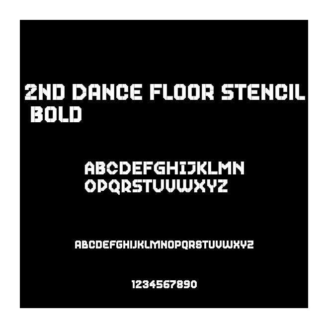 2nd Dance Floor Stencil Bold