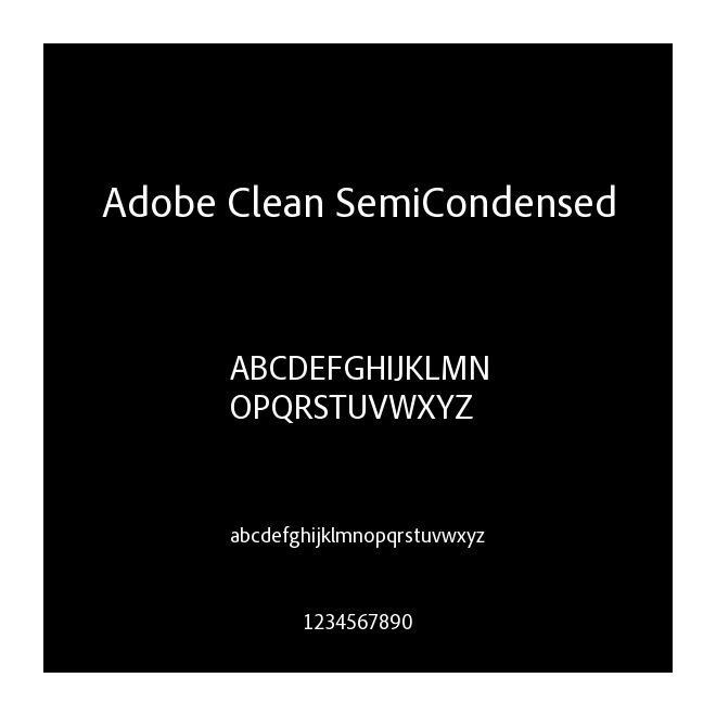 Adobe Clean SemiCondensed