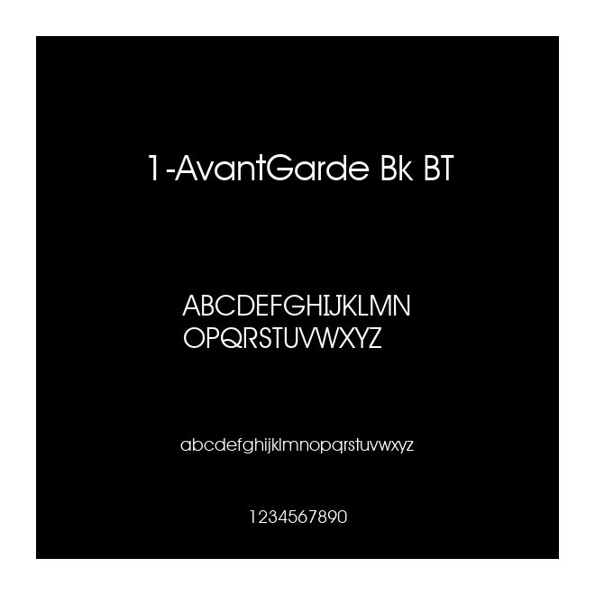 1-AvantGarde Bk BT