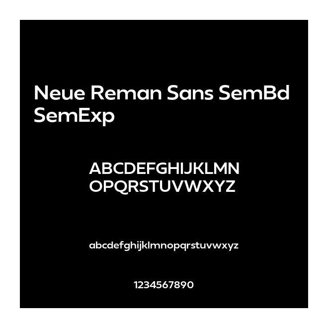 Neue Reman Sans SemBd SemExp