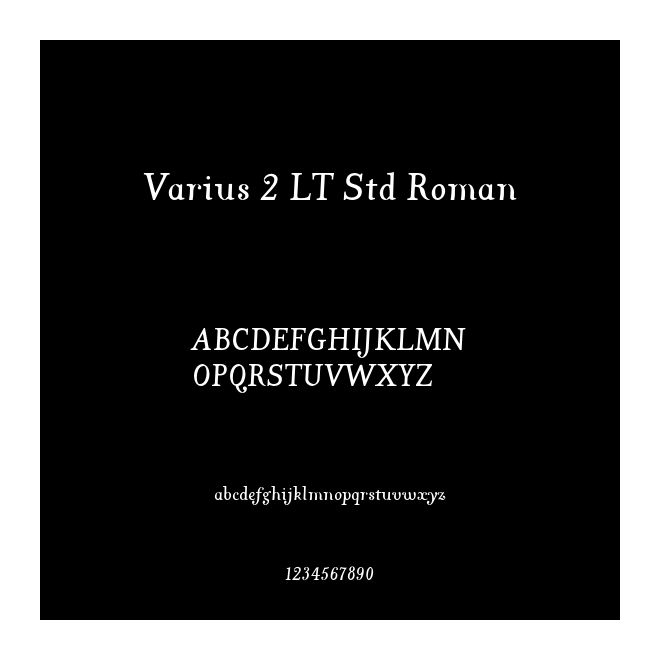 Varius 2 LT Std Roman