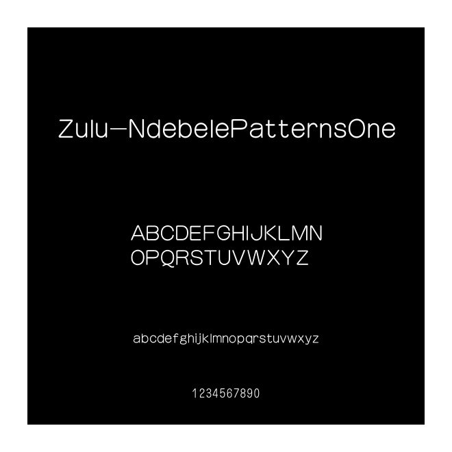 Zulu-NdebelePatternsOne