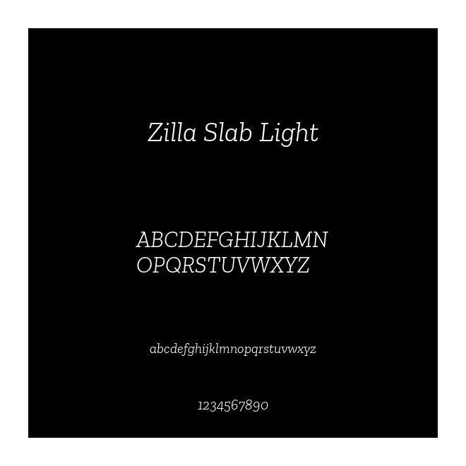 Zilla Slab Light