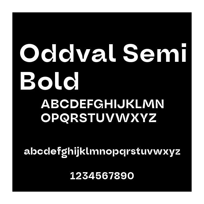 Oddval SemiBold